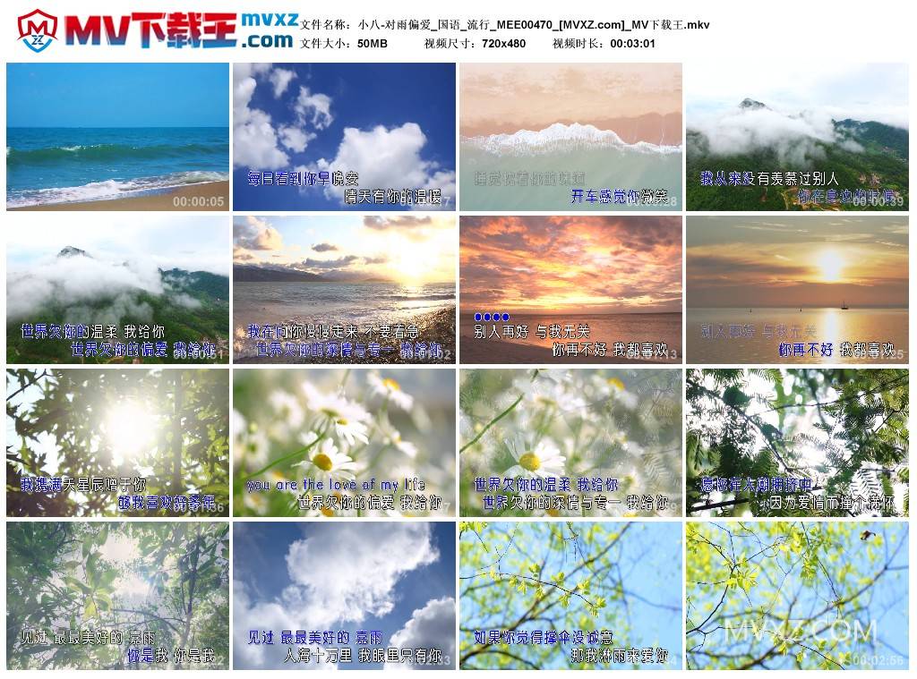 小八-对雨偏爱_国语_流行_MEE00470